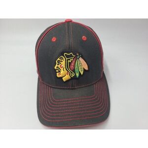 Chicago Blackhawks Old Time Hockey Adjustable Hat Cap Cotton NHL Hockey Black